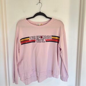 C&C California Light Pink California Girl Sweatshirt, Beachy, Size Small‎